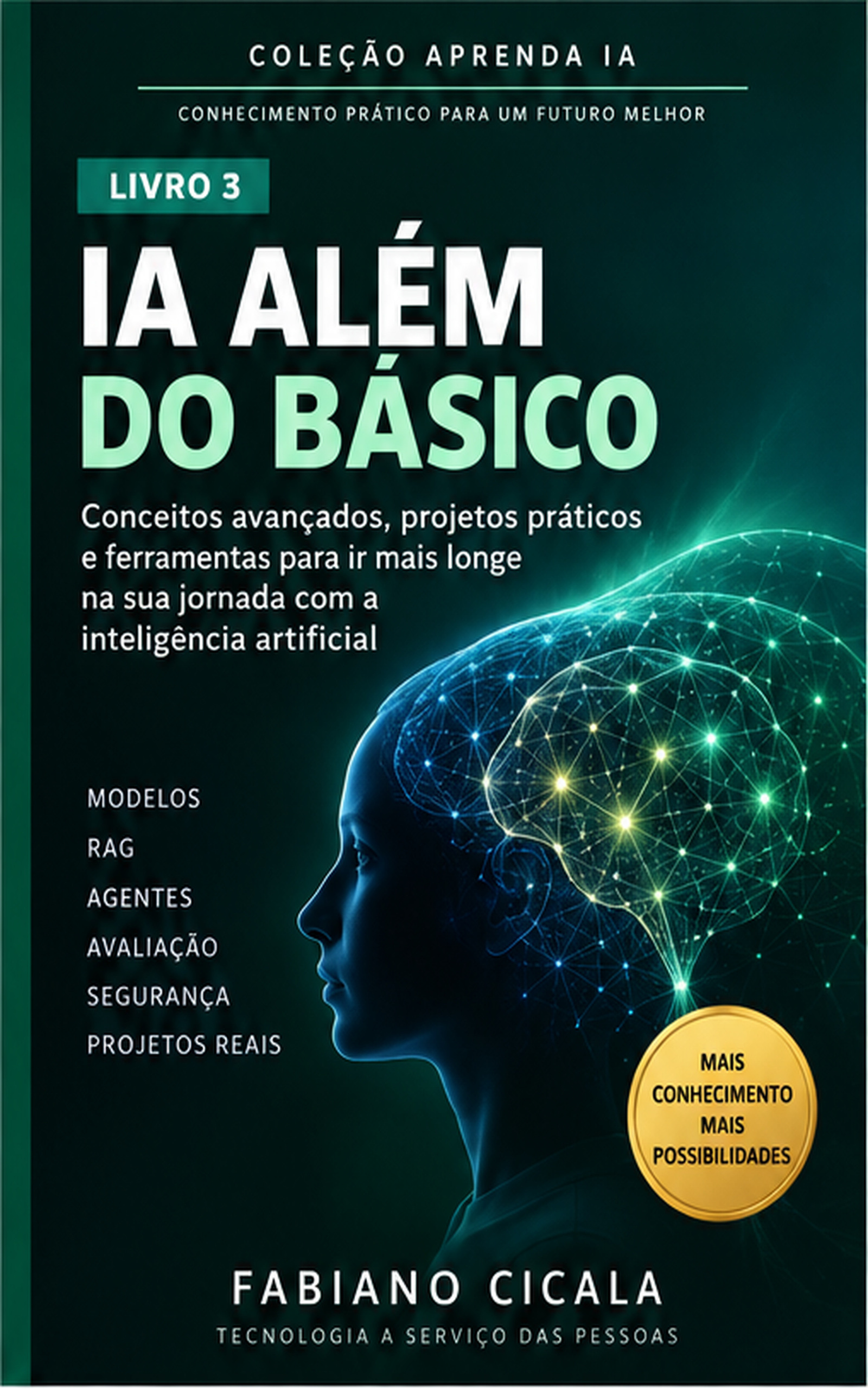Capa de IA Além do Básico, de Fabiano Cicala