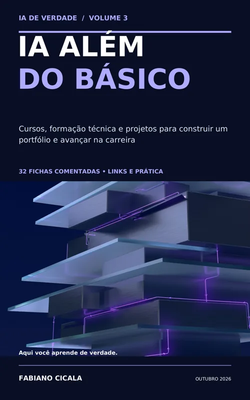 Capa de IA Além do Básico, de Fabiano Cicala