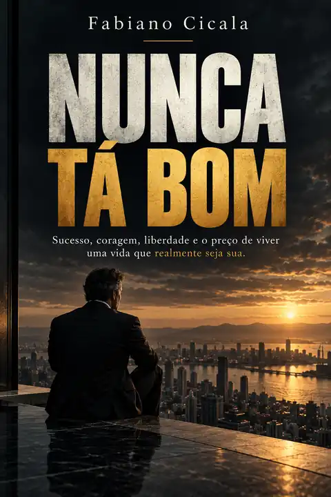 Capa do livro Nunca Tá Bom, de Fabiano Cicala